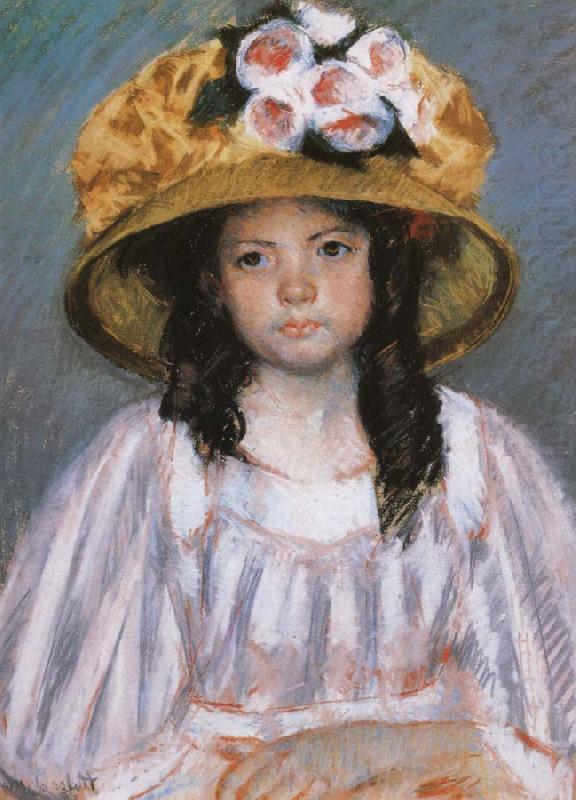 Mary Cassatt Fillette au Grand Chapeau china oil painting image
